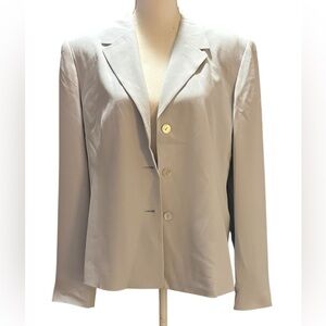 Talbots silk pale blue blazer